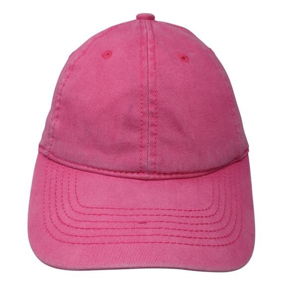 Unbranded Slideback Baseball Cap Pink One Size Adjustable Vented Holes Cotton - Picture 1 of 9